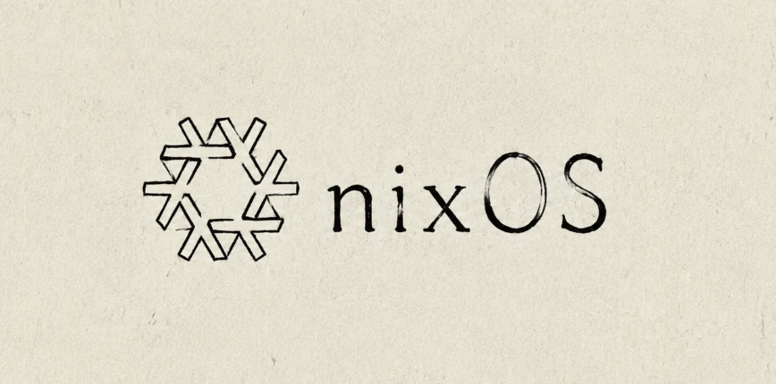 NixOS 雪花标志与 nixOS 字样